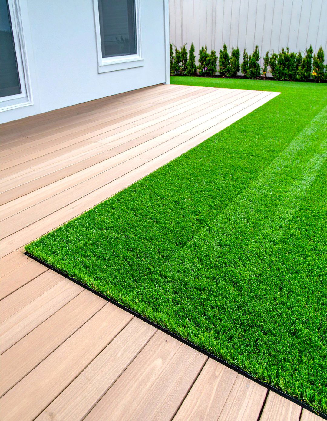 Synthetic Grass Deck Integration - 25 Deck Flooring Ideas