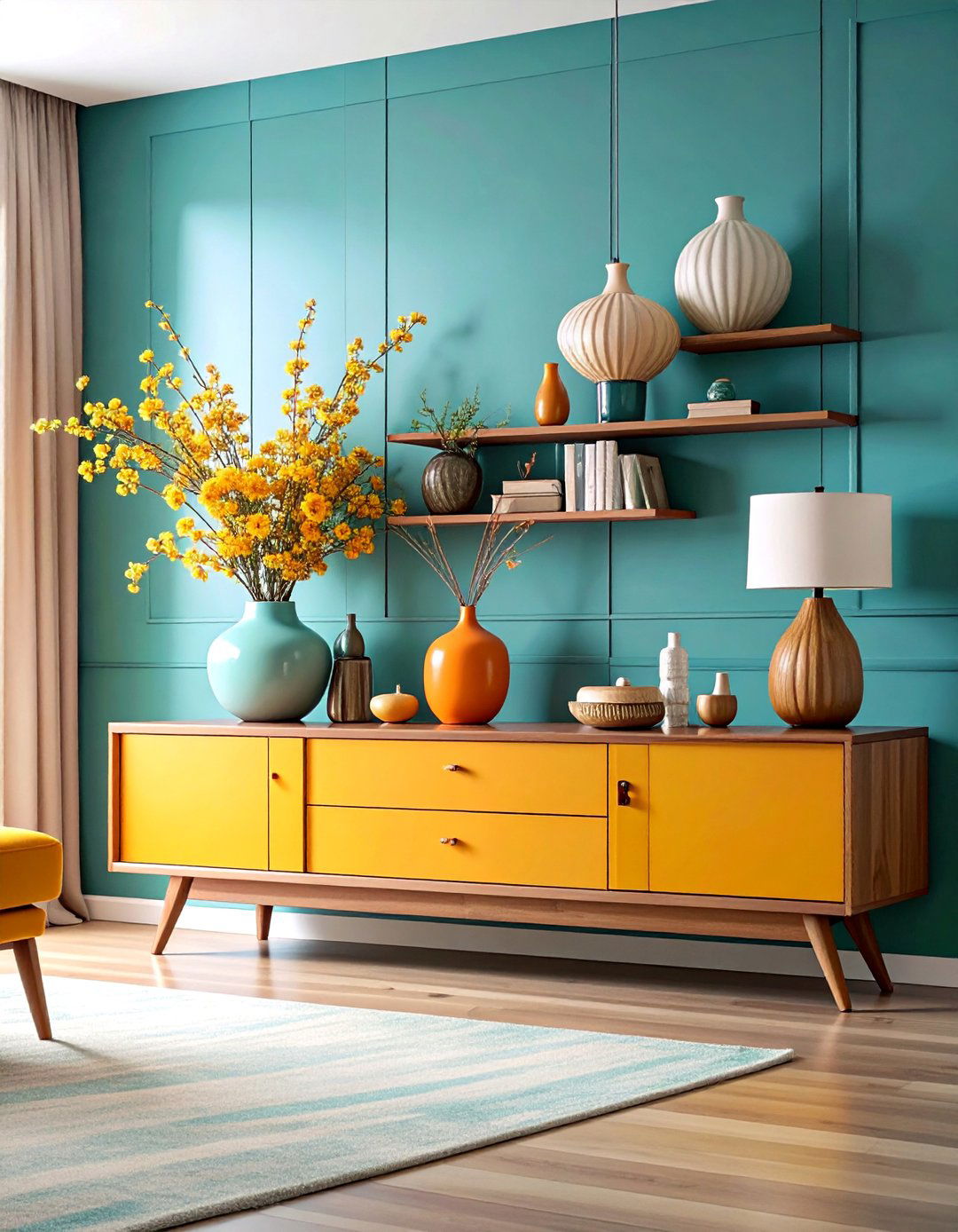 TV Console with Seasonal Decor Rotation - 25 Tv Console Decor Ideas