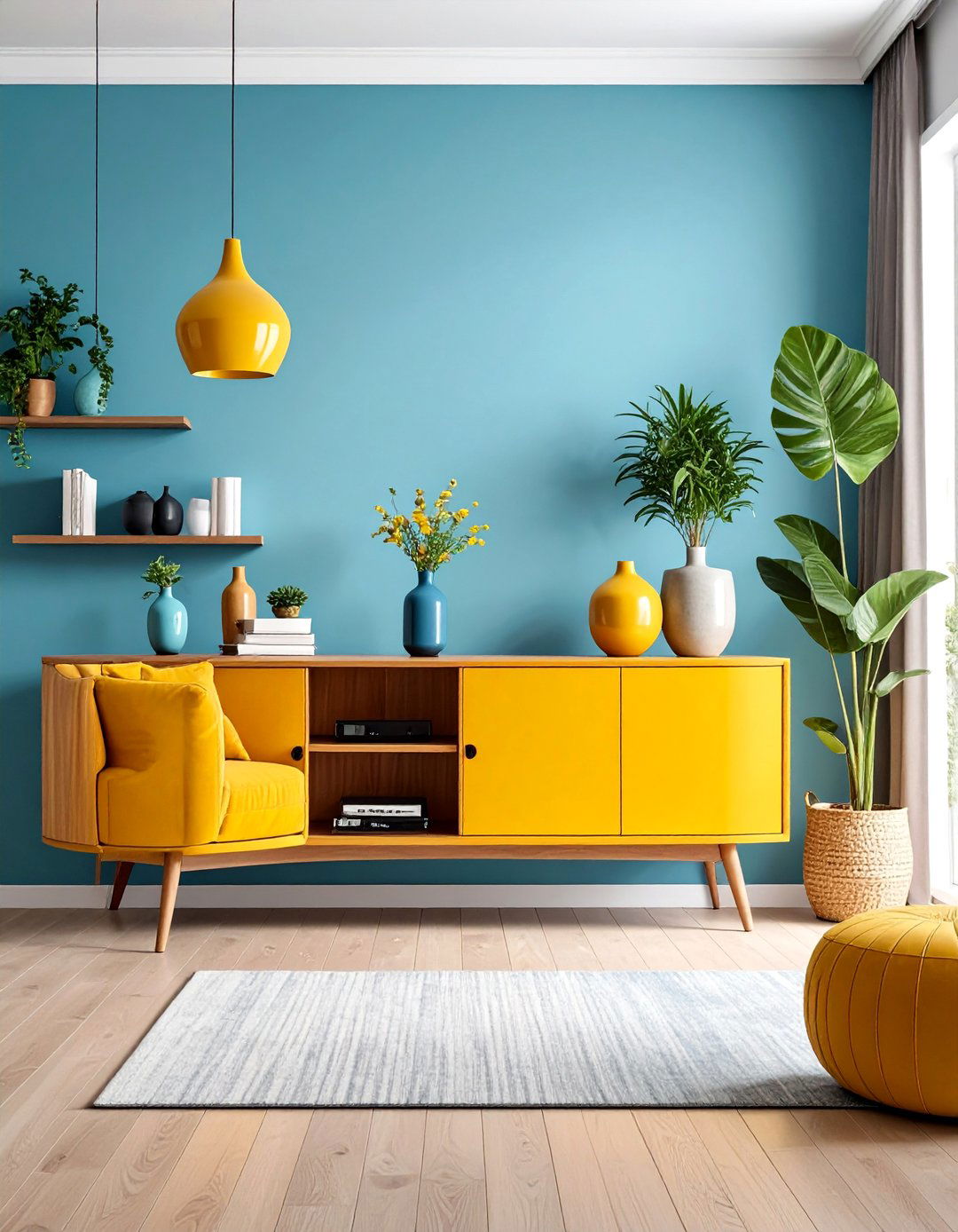 TV Stand with Concealed Cable Management - 25 Living Room Storage Ideas