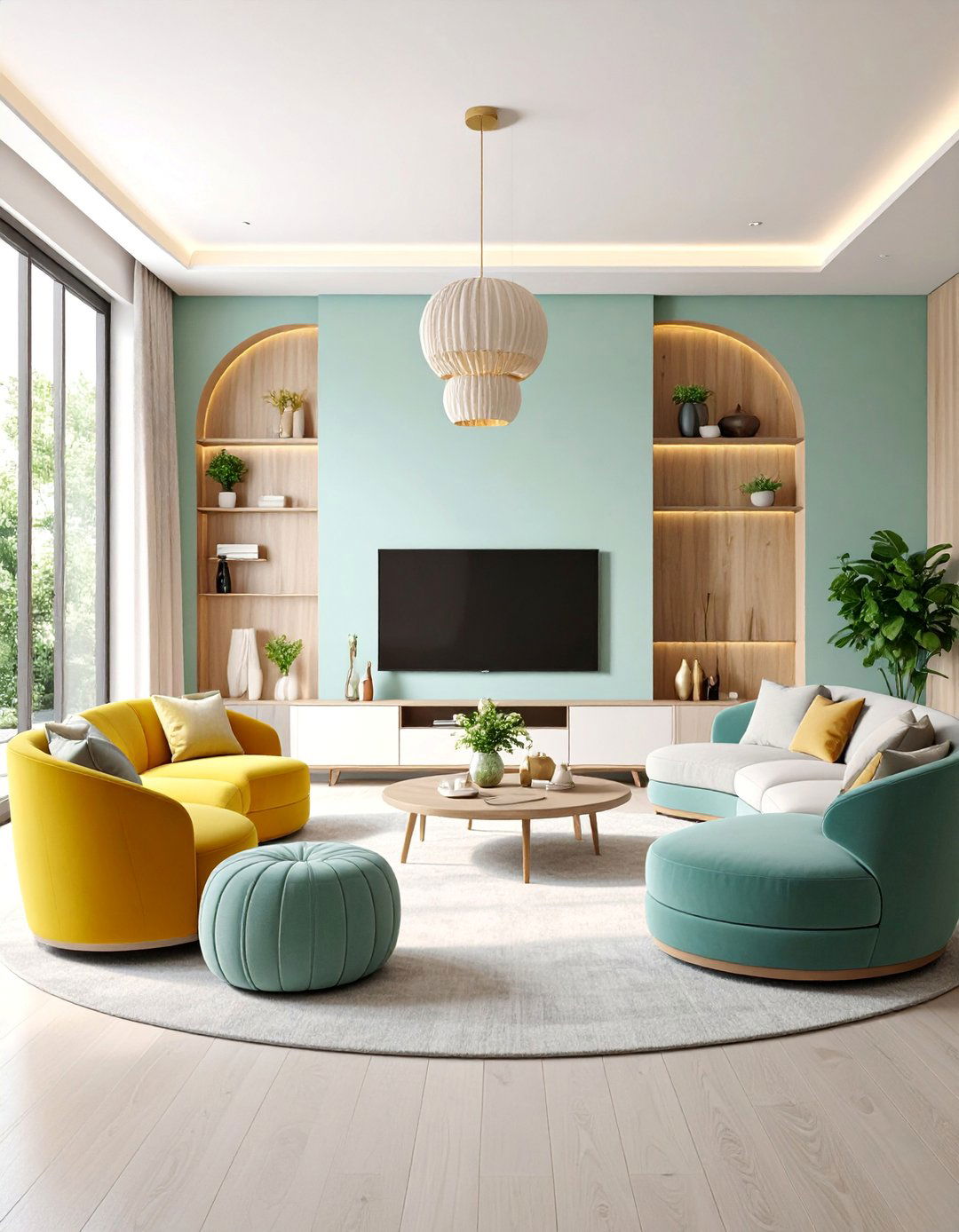 TV Wall Entertainment Focus - 25 Awkward Living Room Layout Ideas