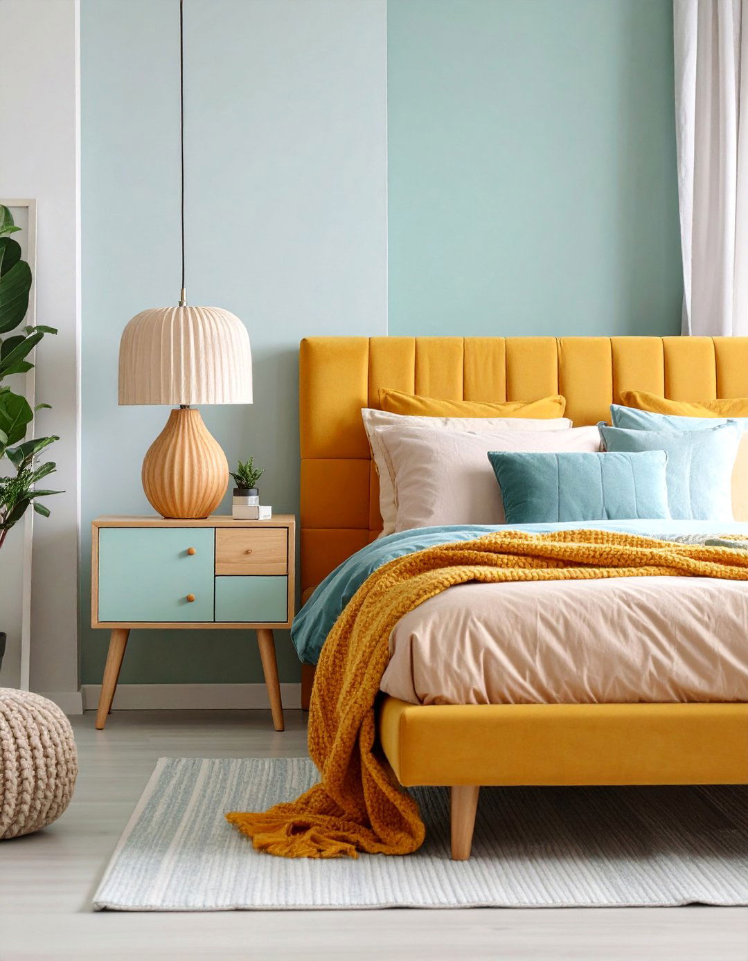 Table Lamp with Built in Storage - 25 Small Bedroom Lighting Ideas