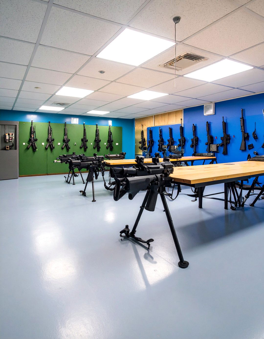 Tactical Training Gun Room with Simulation Equipment - 25 Gun Room Ideas