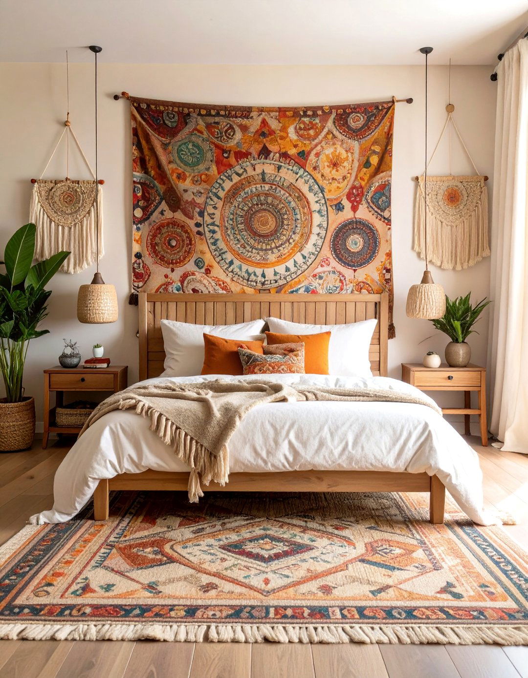 Tapestry Accent Wall Boho Bedroom - 25 Boho Teen Bedroom Ideas