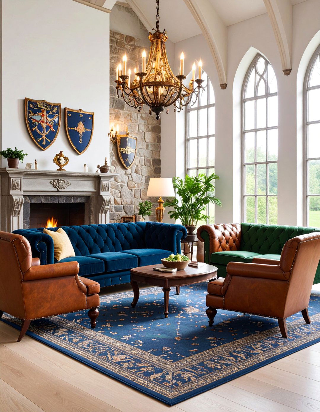 Tartan Scottish Living Room - 25 Preppy Living Room Ideas