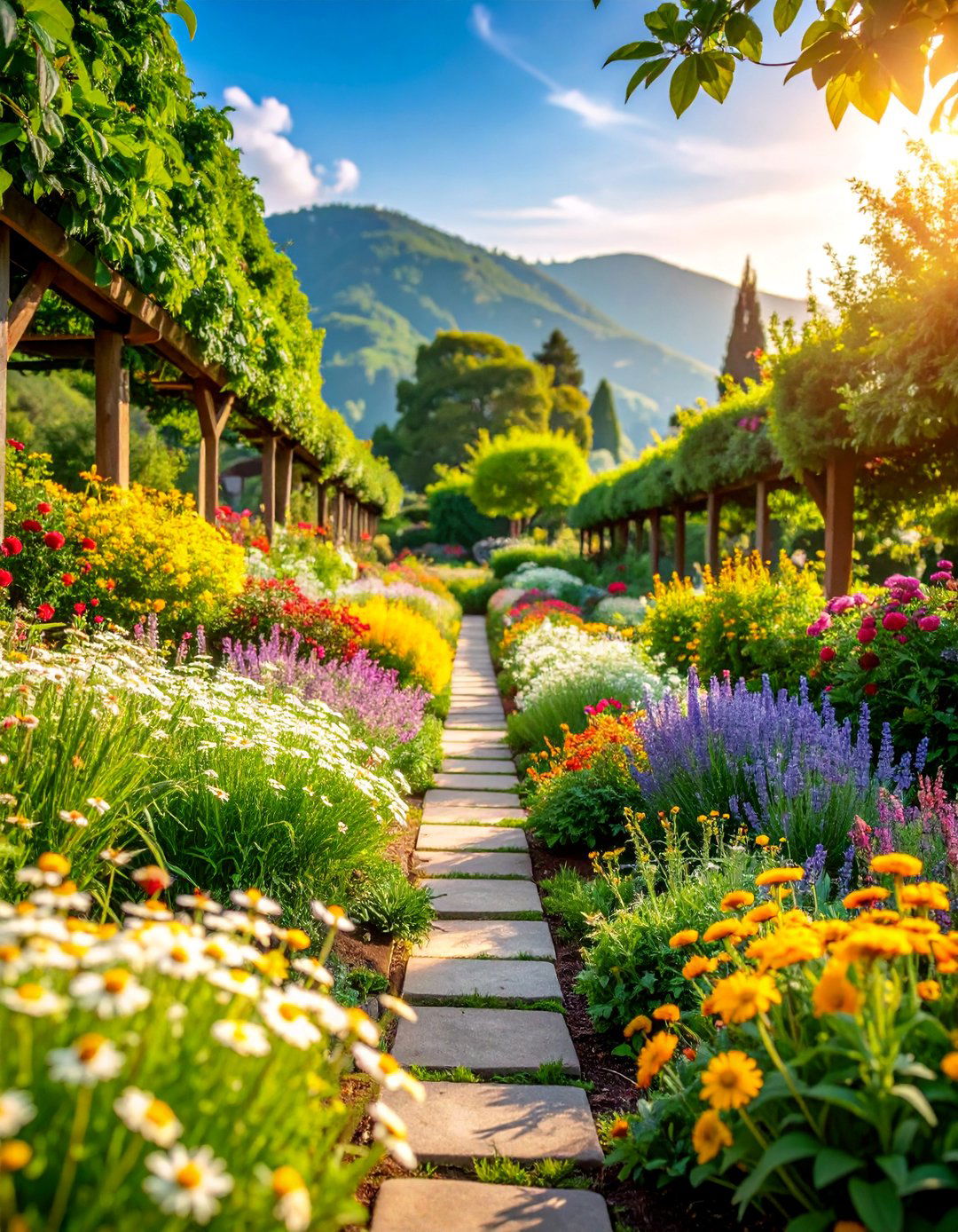 Tea Garden with Therapeutic Herb Collection - 25 Herb Garden Ideas