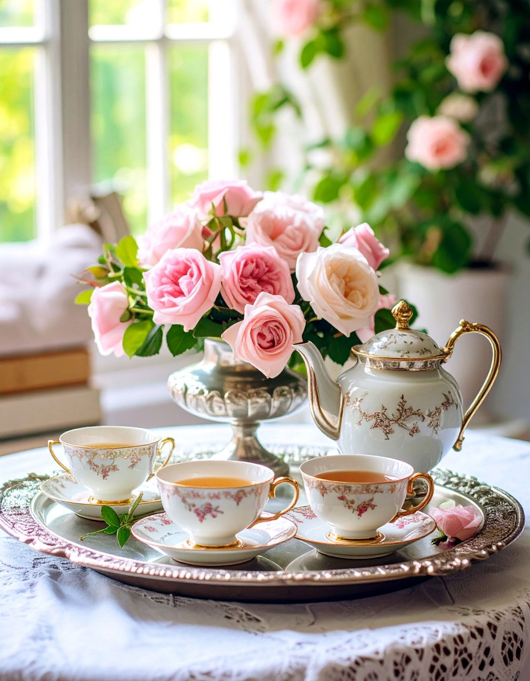 Tea Time English Garden Vintage Charm - 25 Tray Decor Ideas