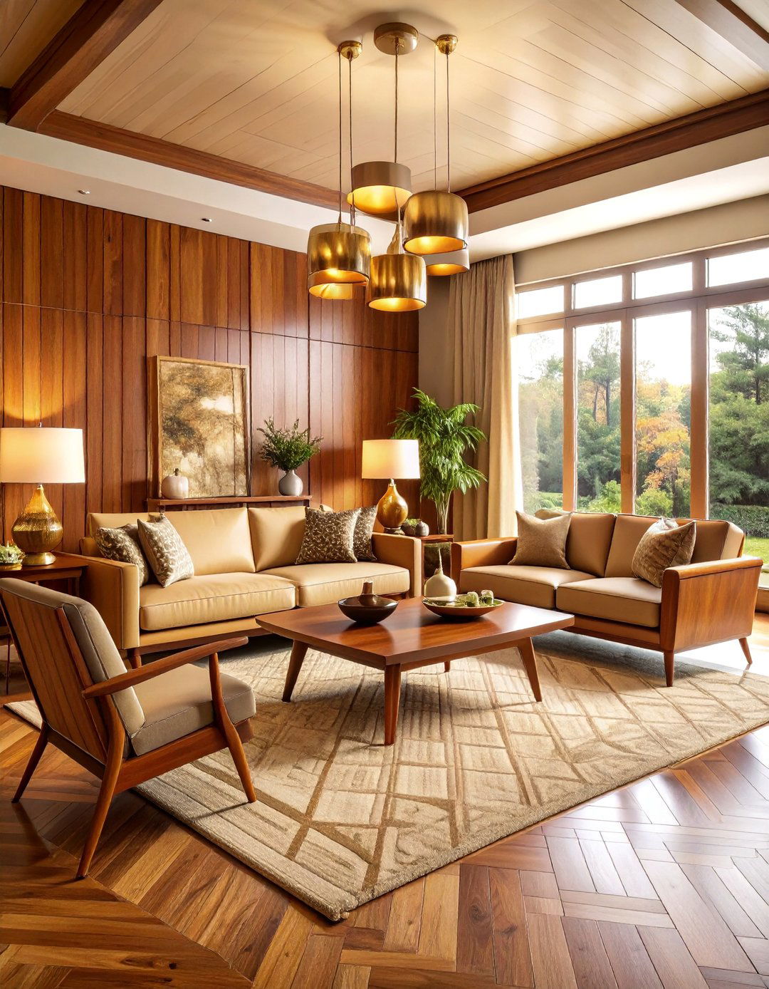 Teak and Brass Sophisticated Mid Century Room - 25 1950s Living Room Ideas
