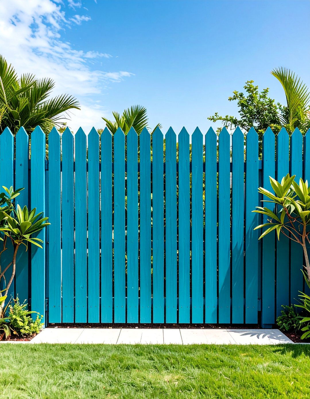 Teal Blue Statement Fence - 25 Fence Paint Colours
