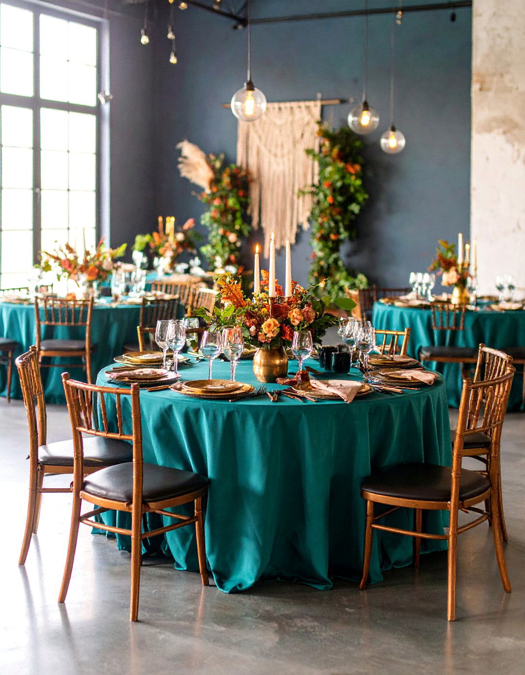 Teal Blue and Copper Bohemian Chic Theme - 25 Blue Wedding Theme Ideas