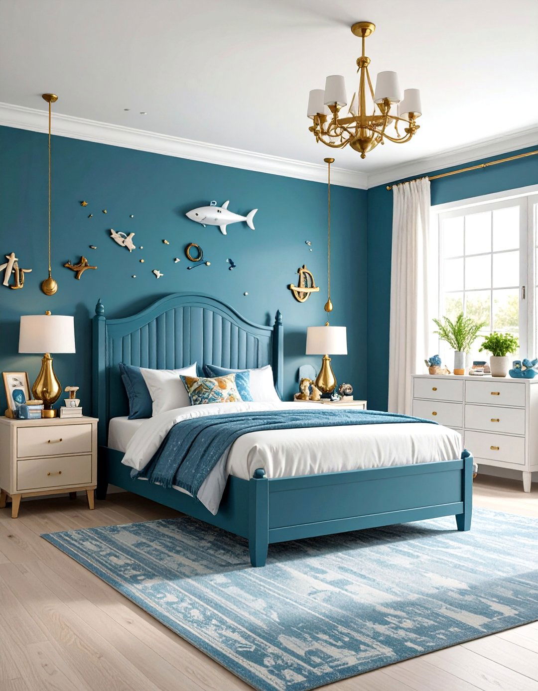 Teal Boys Room with Underwater Explorer Theme - 25 Boys Room Paint Ideas