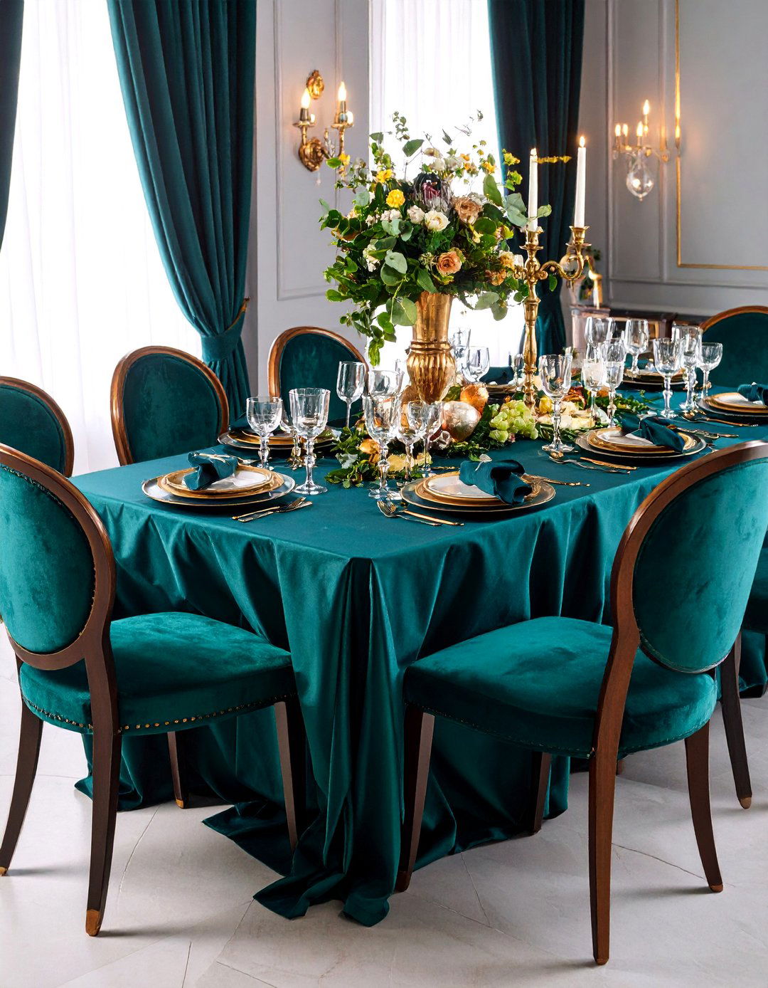 Teal Jewel Tone Dining Suite - 25 Teal Dining Room Ideas