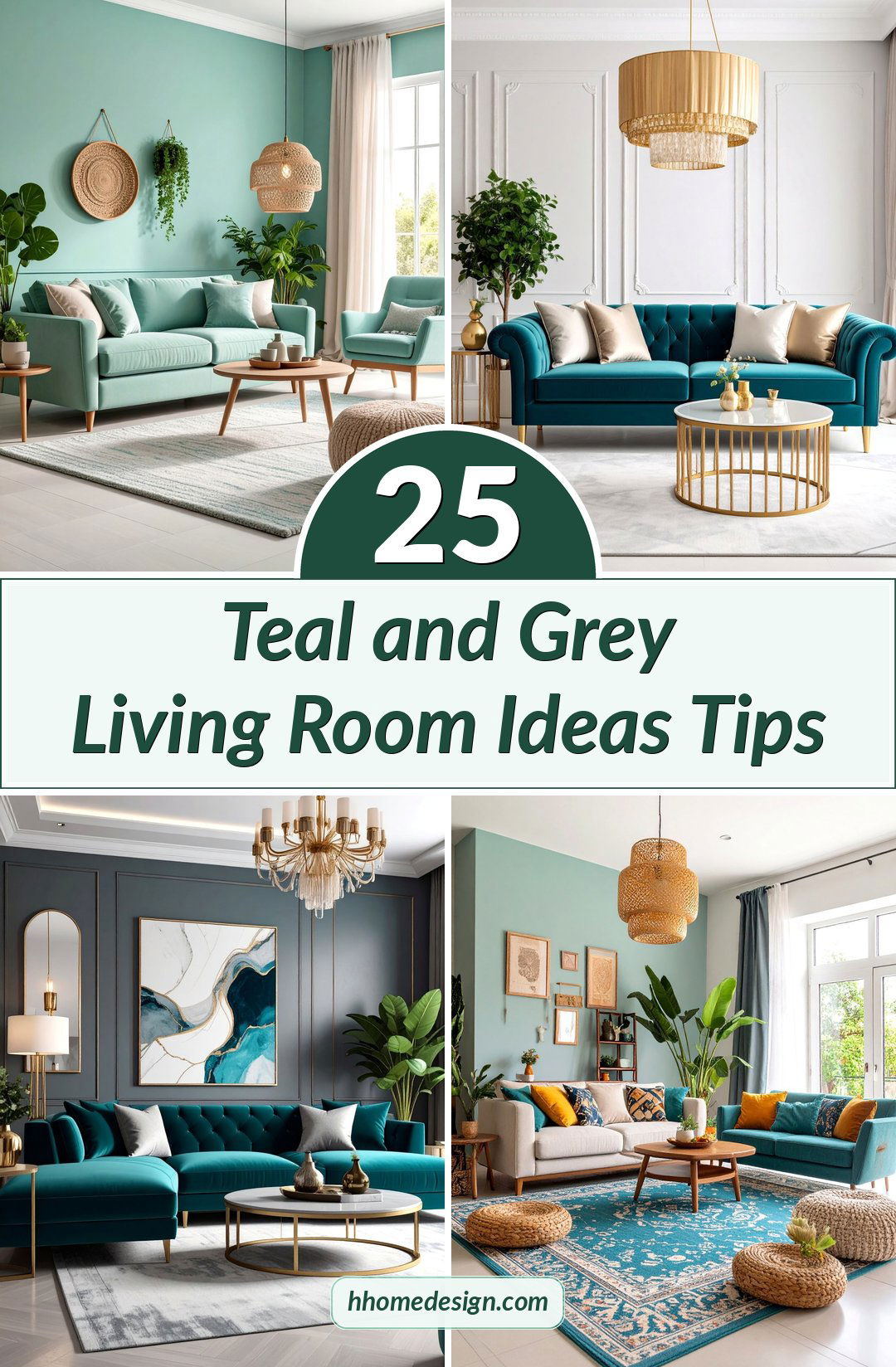 25 Teal and Grey Living Room Ideas Tips