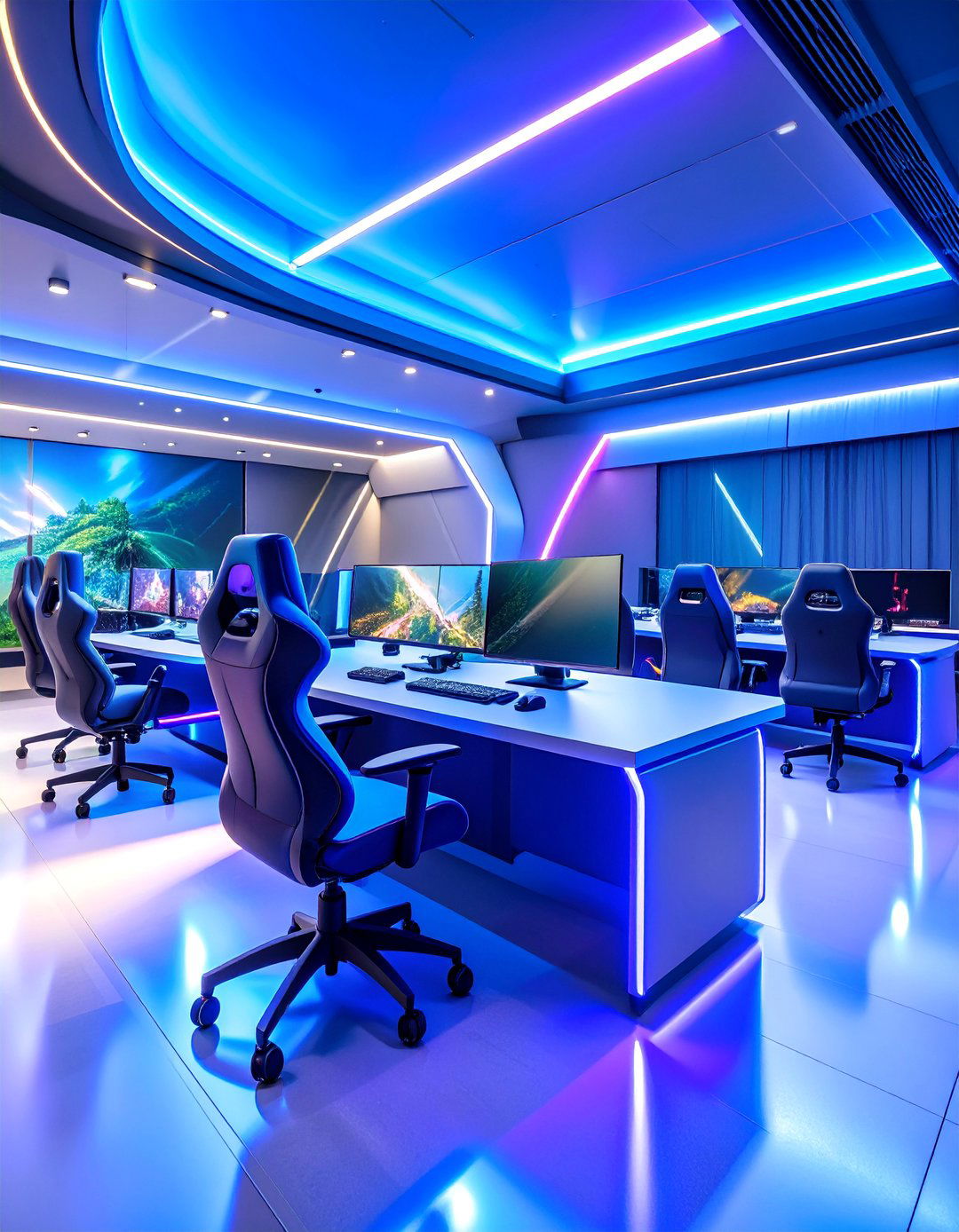 Tech Forward Gaming and Work Hybrid Station - 25 Home Office for Couples Ideas and Designs