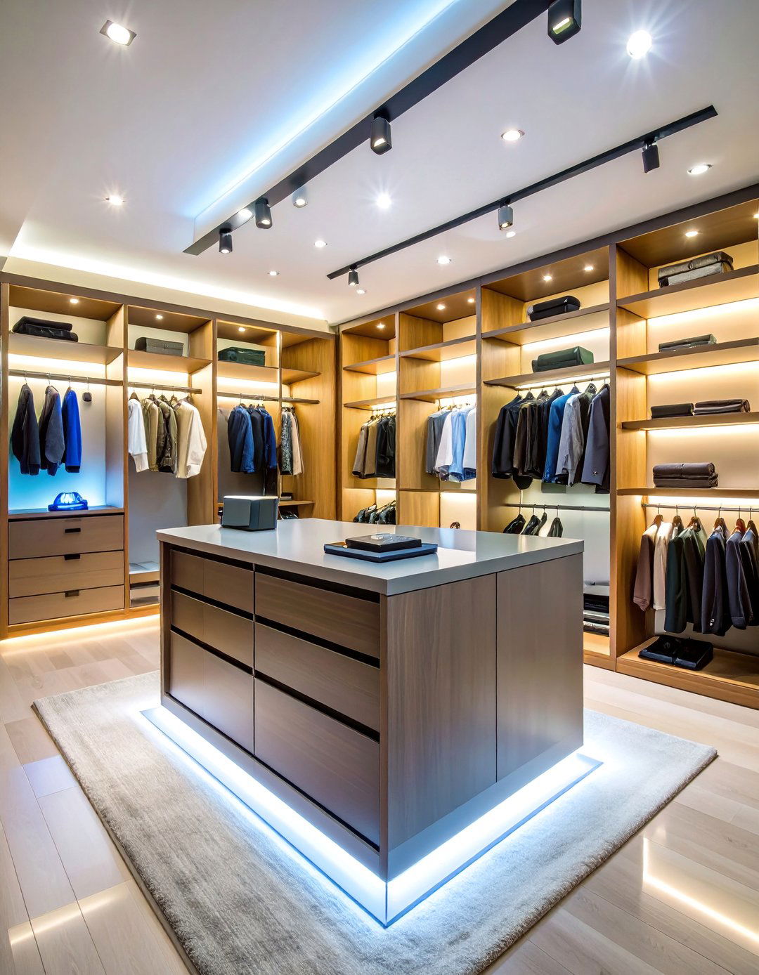 Tech Integrated Smart Closet Island - 25 Closet Island Ideas