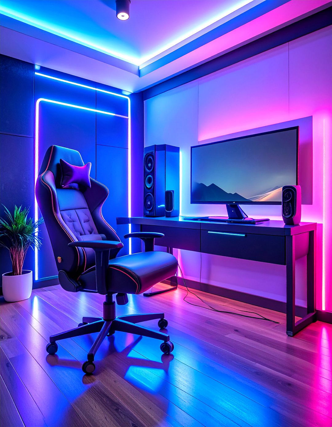 Tech Integrated Smart Corner - 25 Living Room Corner Ideas