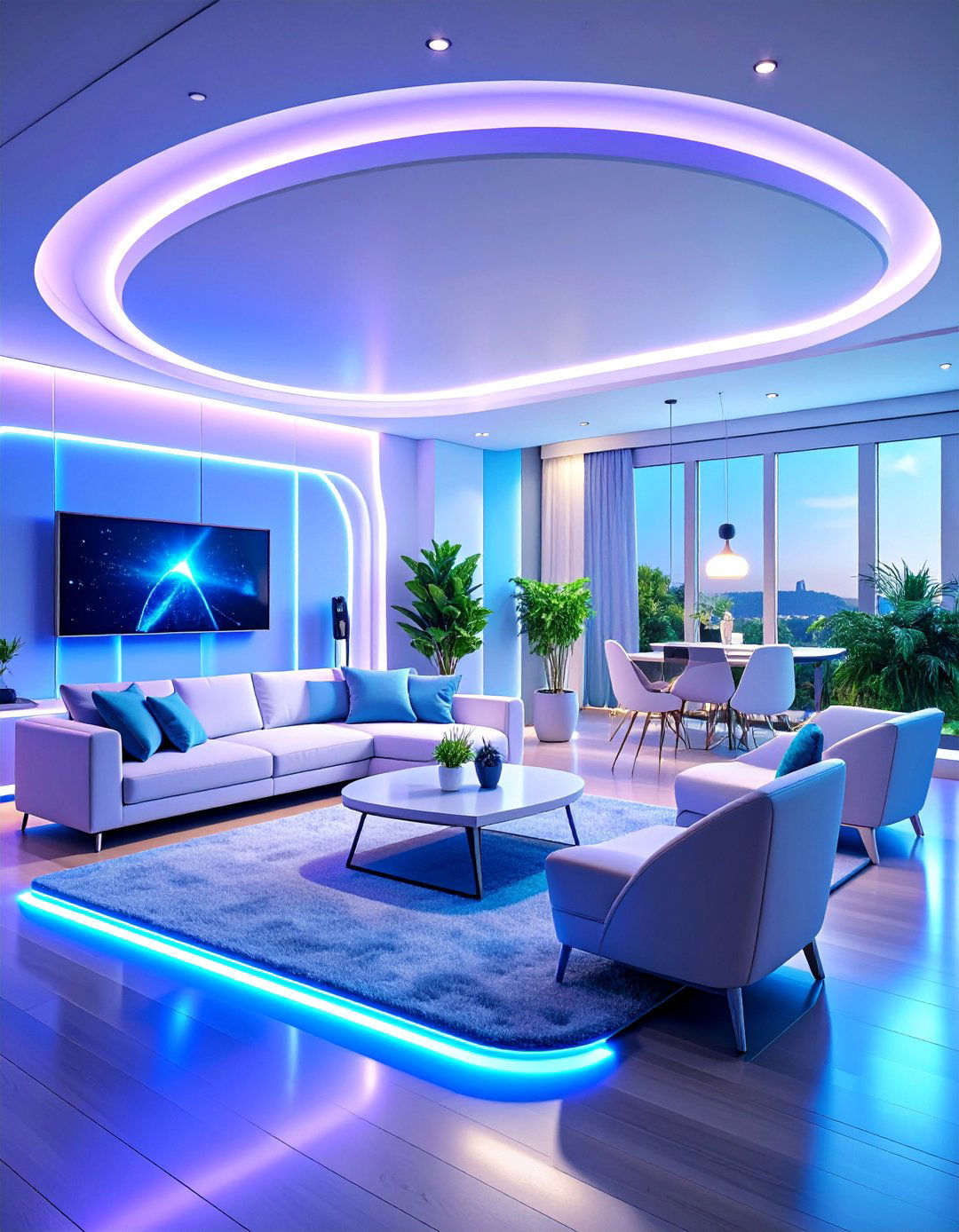 Tech Integrated Smart Living Space - 25 Small Apartment Ideas for Guys