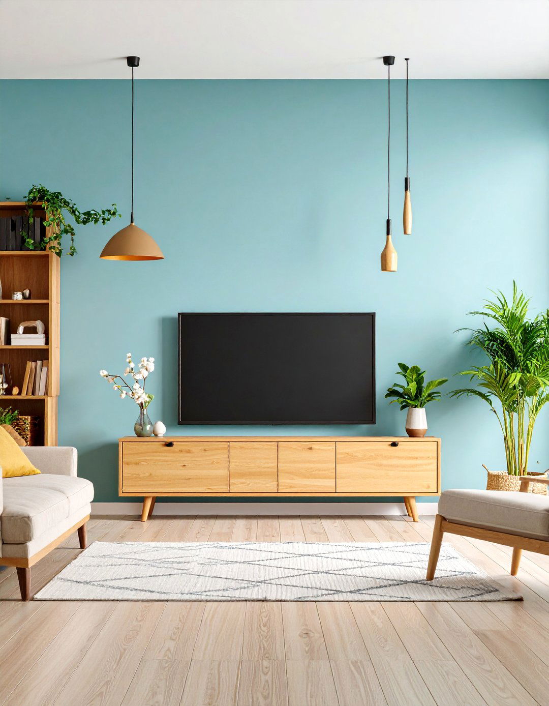 Technology Balanced Living Room with Digital Harmony - 25 Feng Shui Living Room Ideas