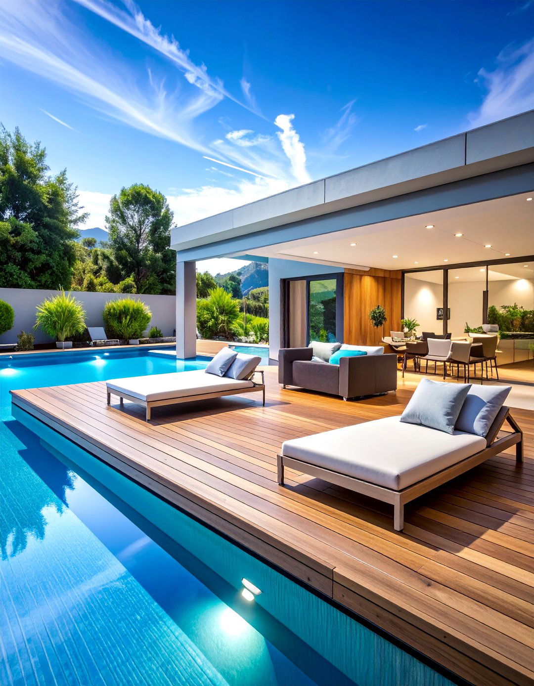 Technology Integrated Smart Deck with Automated Features - 25 Above-ground Pool With Deck Ideas