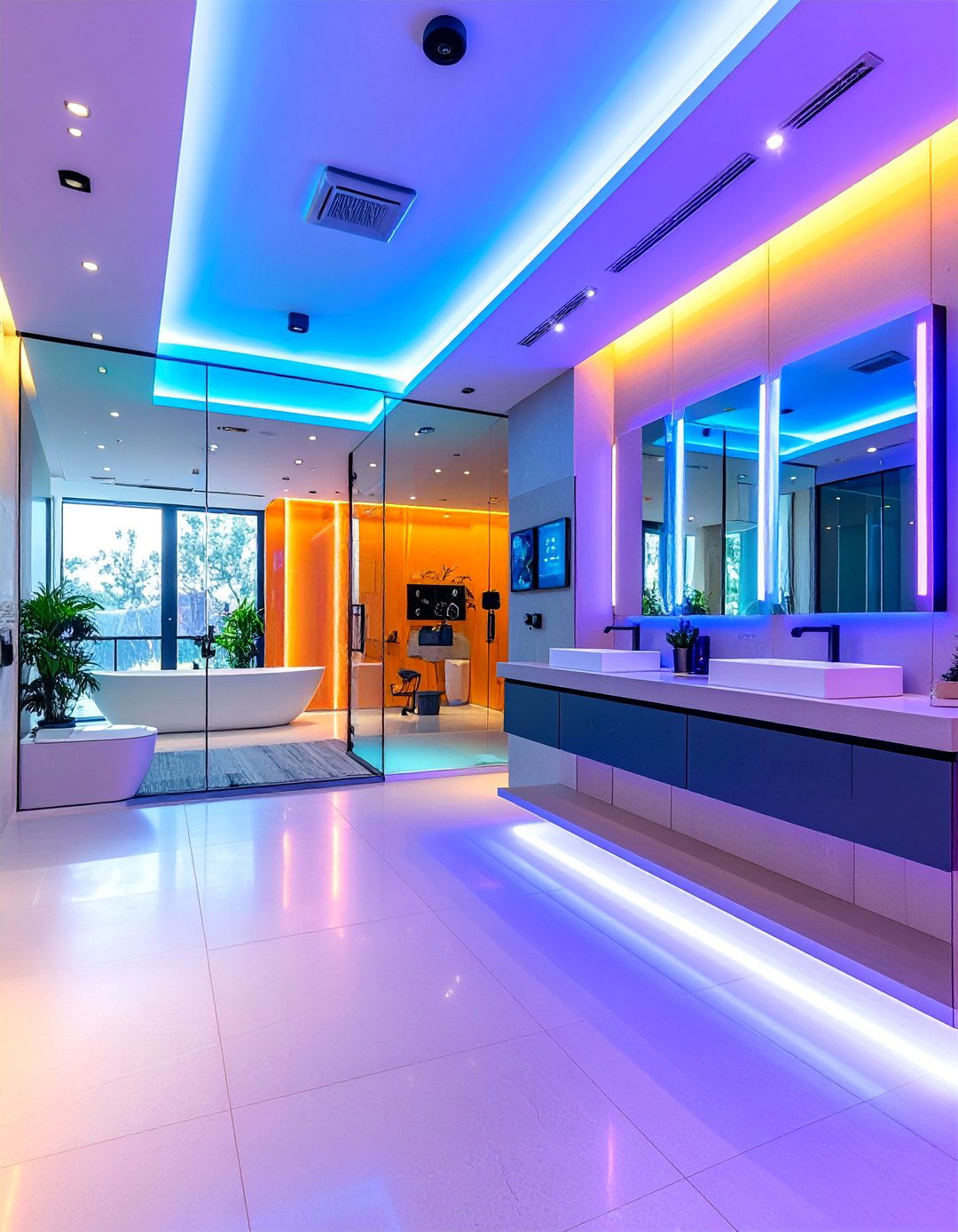 Technology Integrated Smart Office Bathroom - 25 Office Bathroom Ideas