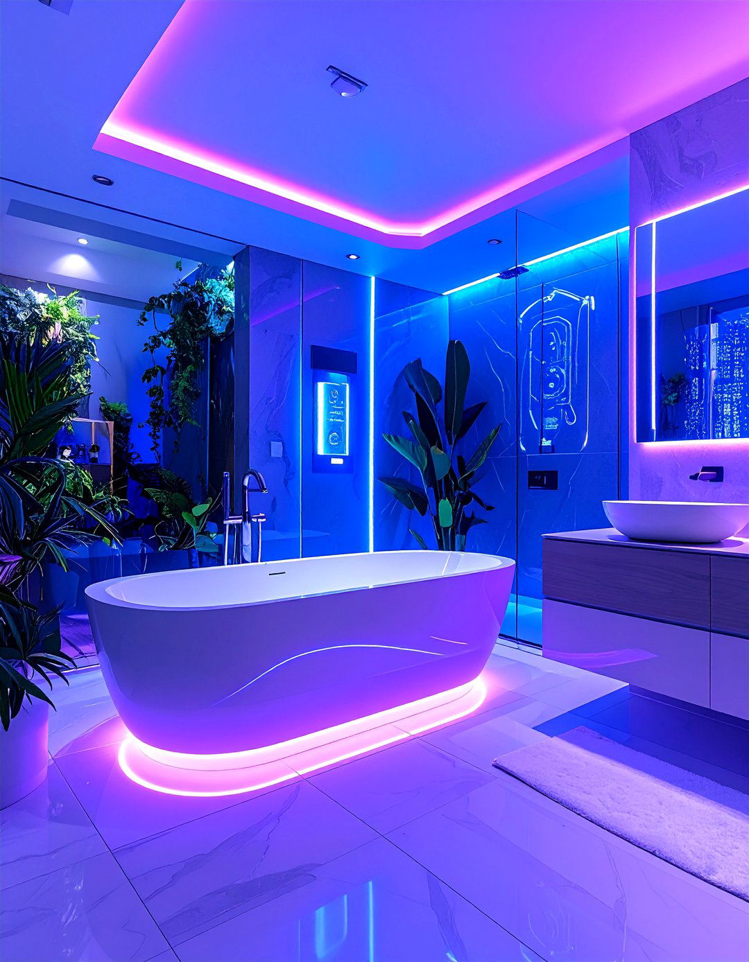 Technology Integration Bathroom with Home Automation - 25 Handicap Bathroom Ideas