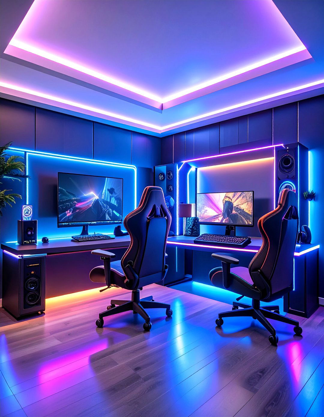 Technology and Gaming Setup - 25 Living Room Nook Ideas