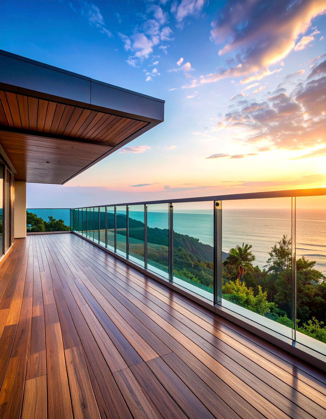 Tempered Glass Panel System - 25 Horizontal Deck Railing Ideas