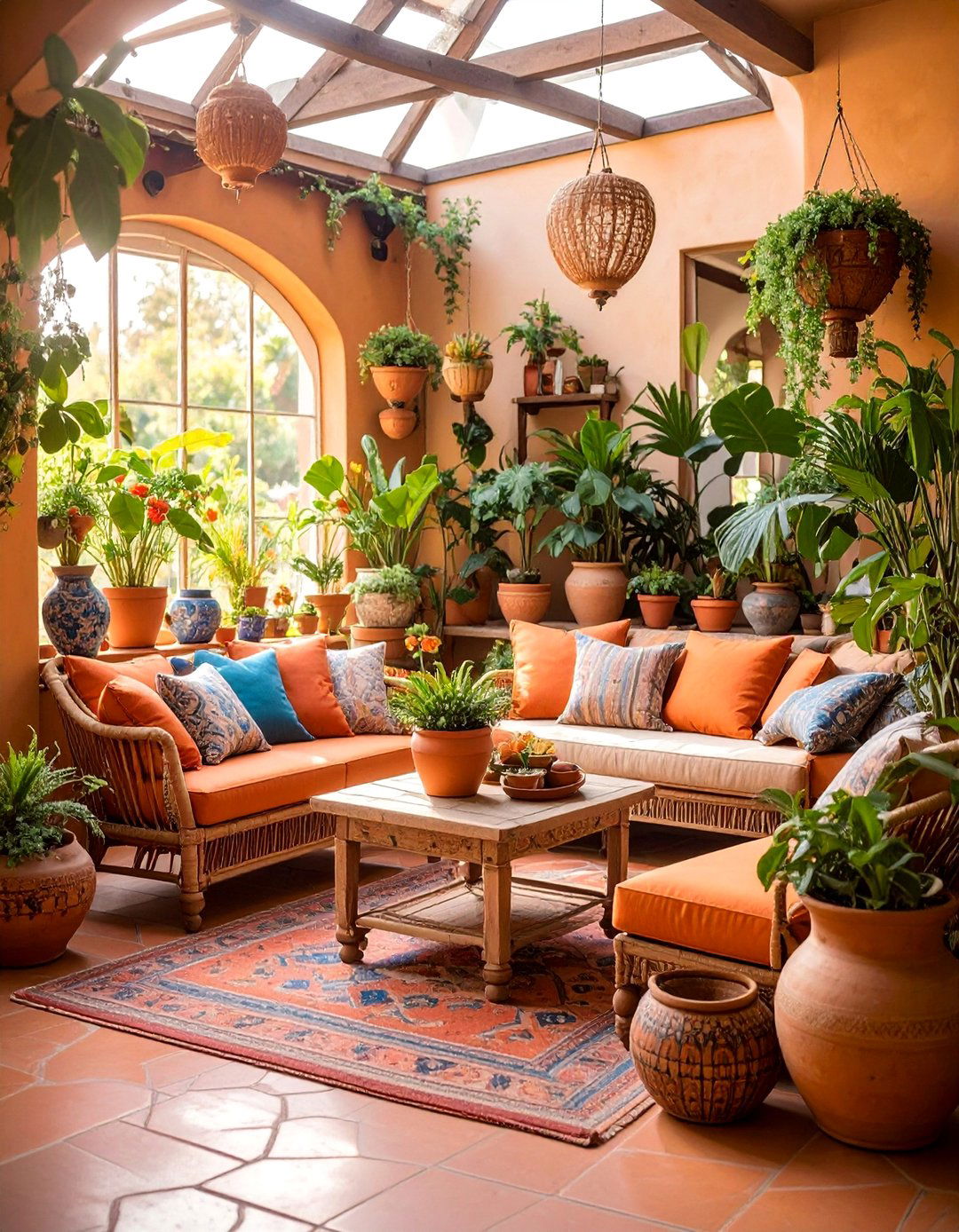 Terra Cotta Rustic Floor Tiles - 25 Sunroom Tile Floor Ideas