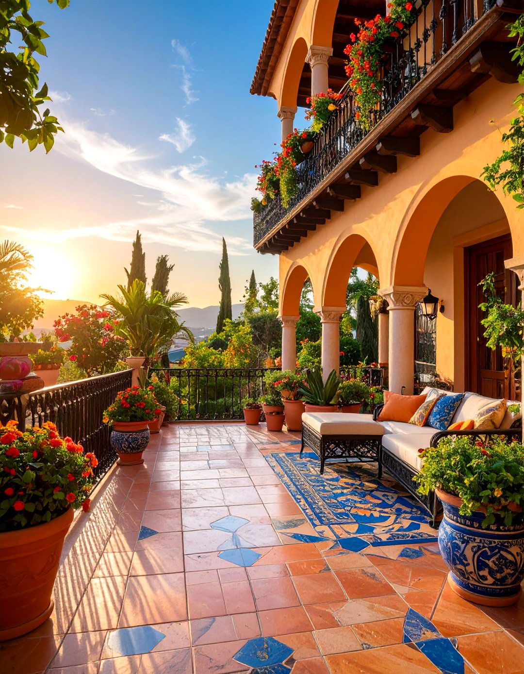 Terrace and Balcony Spanish Design - 25 Spanish Mediterranean House Ideas