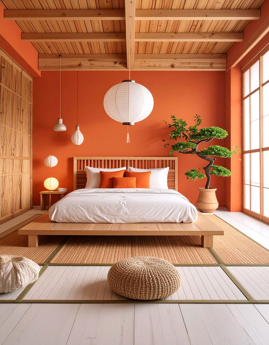 Terracotta Bedroom Using Japandi Serenity - 25 Terracotta Bedroom Ideas