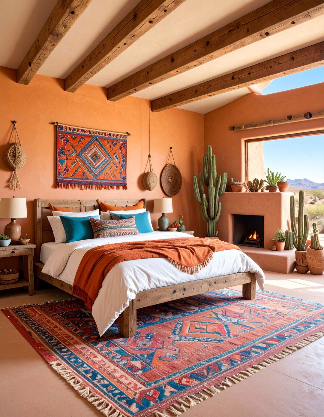 Terracotta Bedroom with Desert Southwest Aesthetic - 25 Terracotta Bedroom Ideas