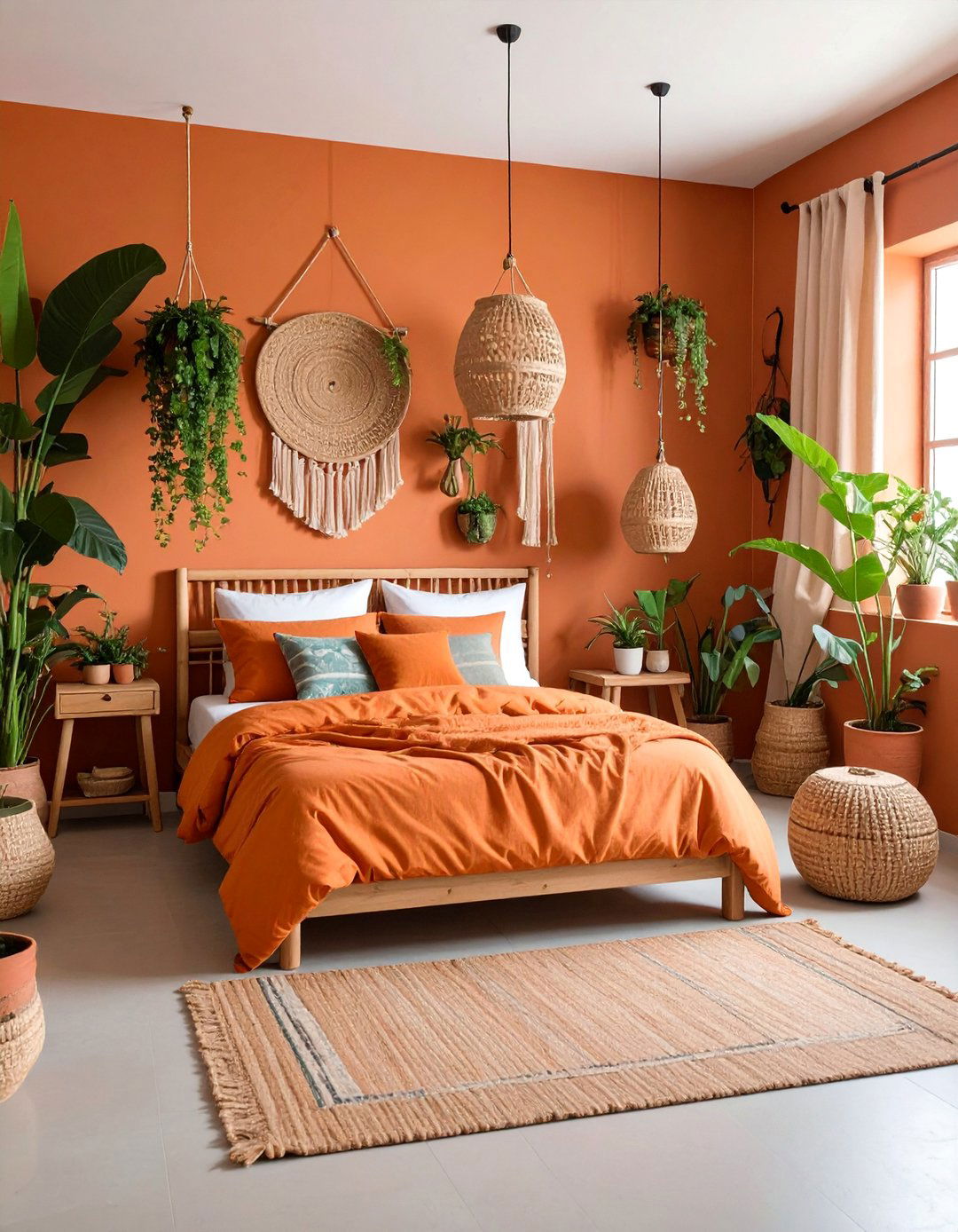 Terracotta Bedroom with Sustainable Natural Materials - 25 Terracotta Bedroom Ideas