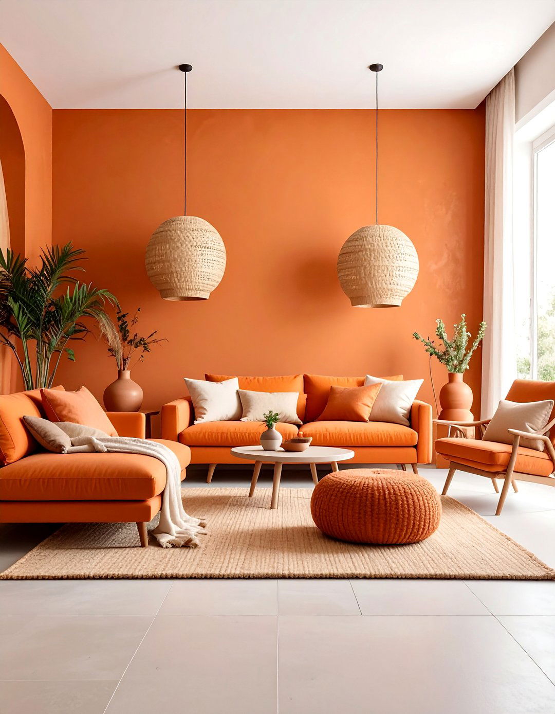 Terracotta Clay Minimalist Design - 25 Earthy Living Room Decor Ideas