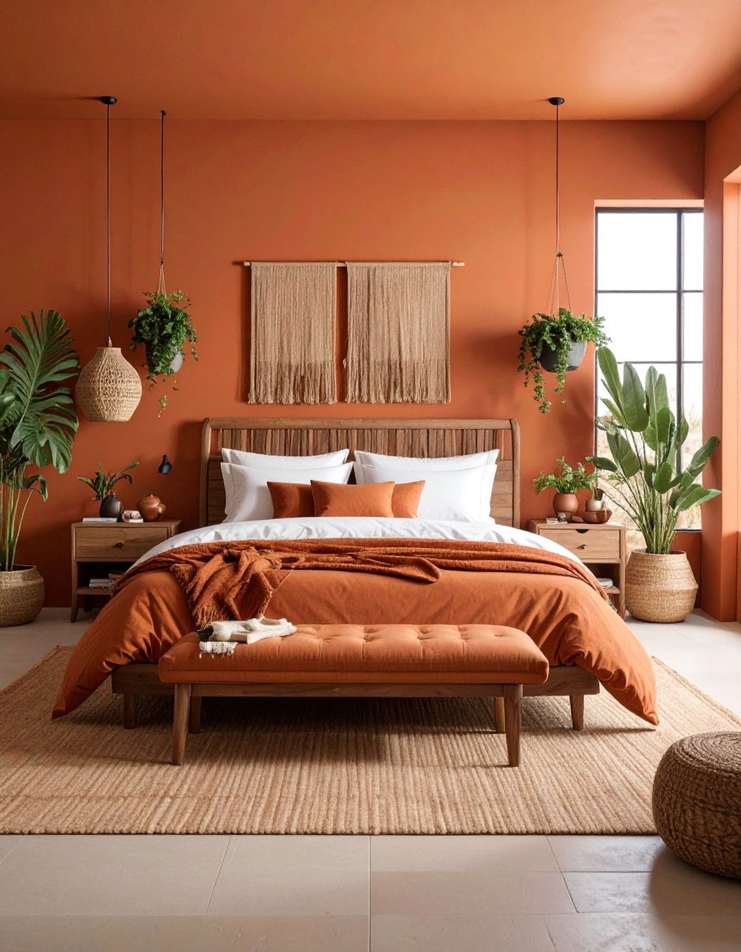 Terracotta Earth Tone Retreat - 25 Dark Boho Bedroom Ideas