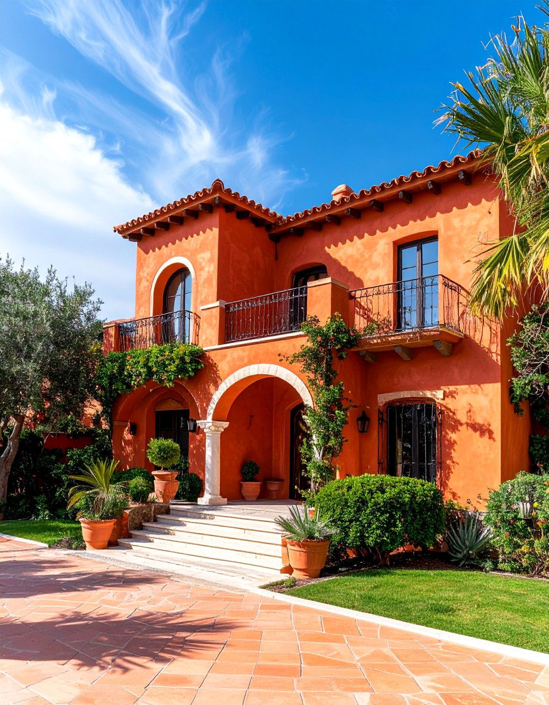 Terracotta Mediterranean Warmth - 25 Stucco Colors for Home Exteriors