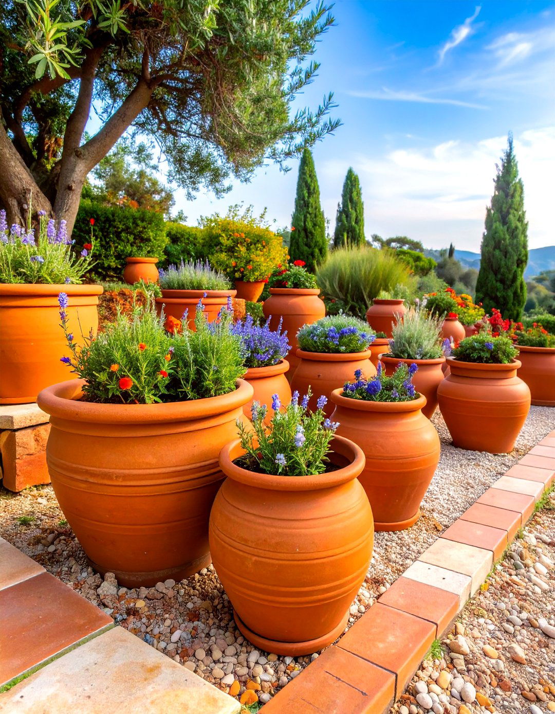 Terracotta Pot Mulch Borders - 25 Mulch Edging Ideas