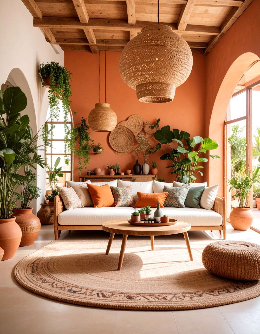 Terracotta Warmth with Mediterranean Flair - 25 Living Room Paint Colors