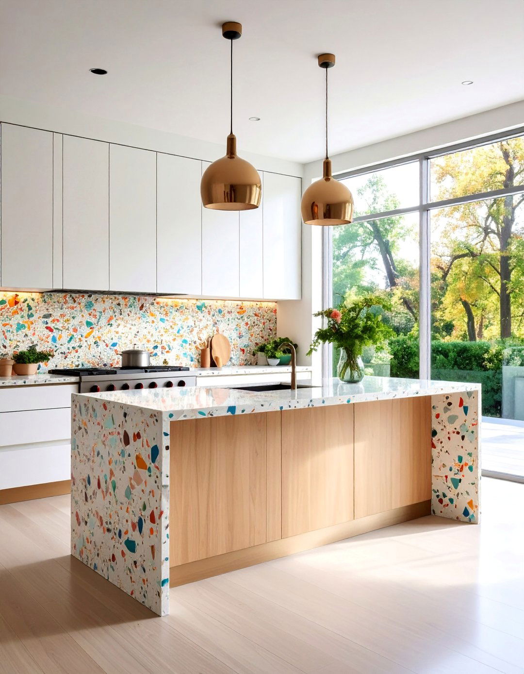 Terrazzo Effect Composite Materials - 25 Kitchen Splashback Ideas