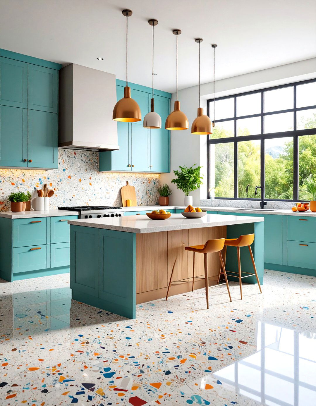 Terrazzo Kitchen Floor Tiles - 25 Kitchen Floor Tile Ideas