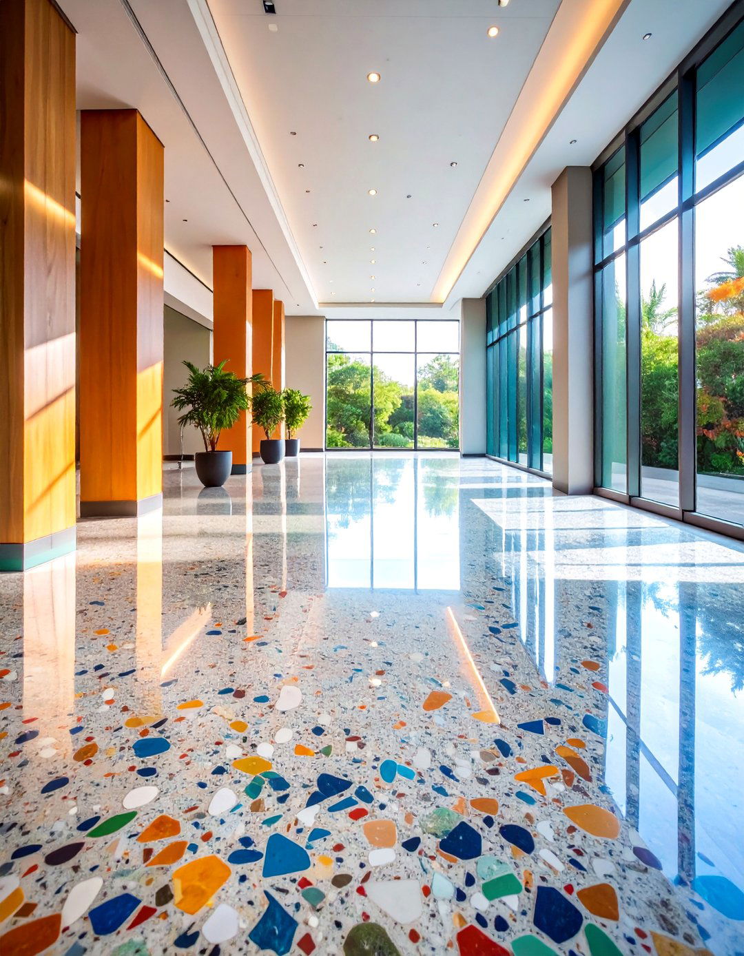 Terrazzo Style Concrete Floor - 25 Types of Concrete Floor Finishes