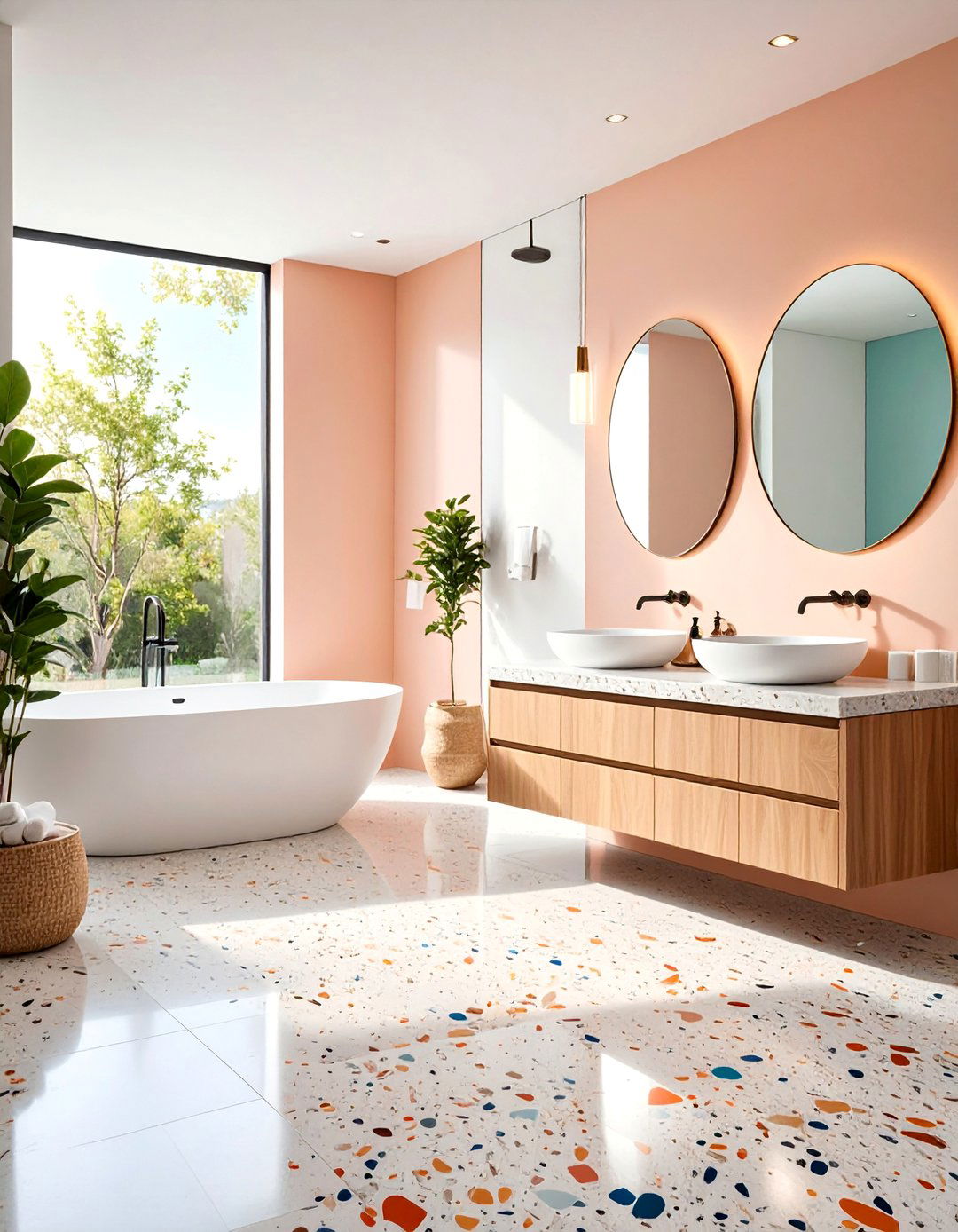 Terrazzo and Contemporary Minimalism - 25 Minimalist Bathroom Ideas
