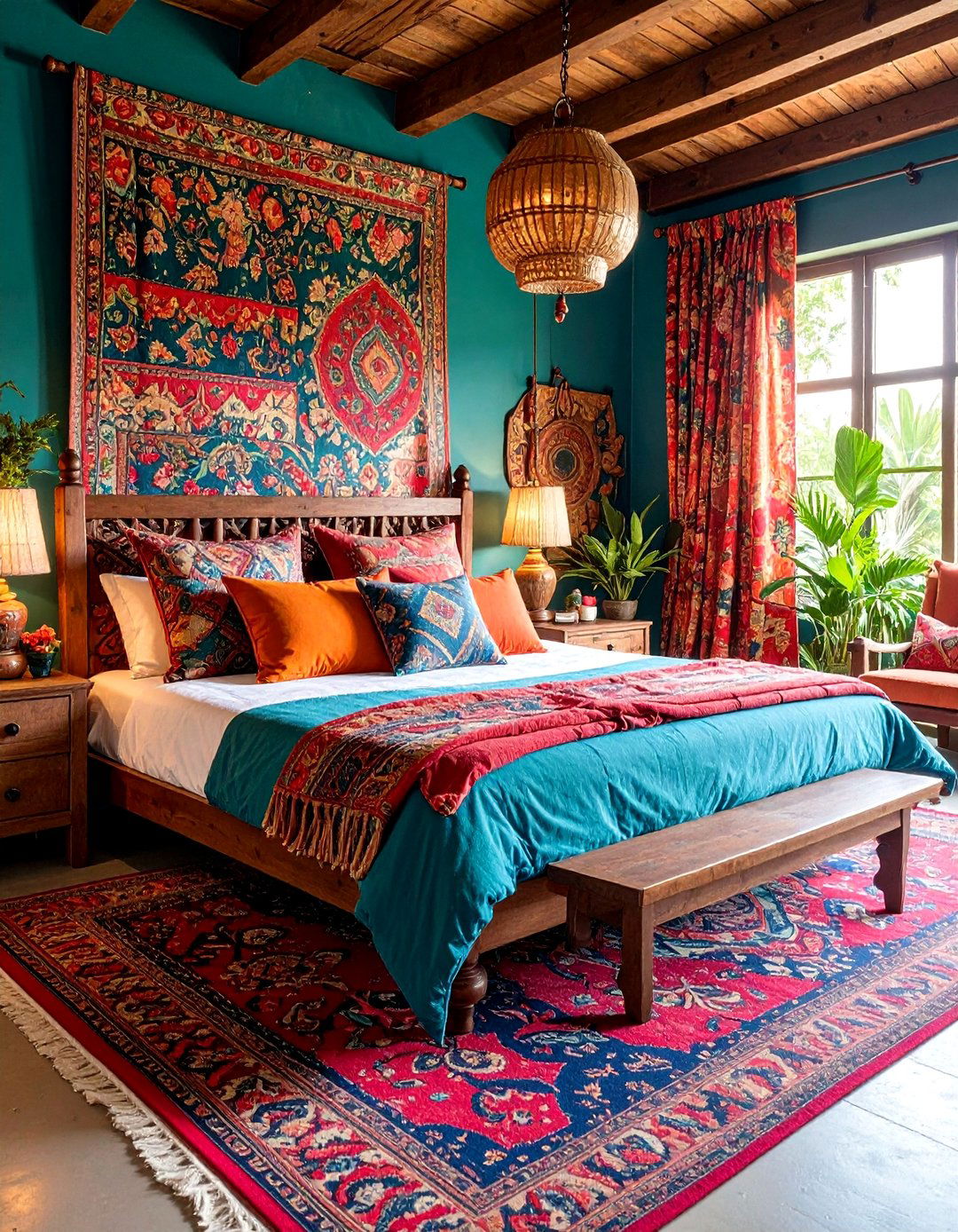 Textile Maximalist Paradise Bedroom - 25 Hipster Bedroom Ideas