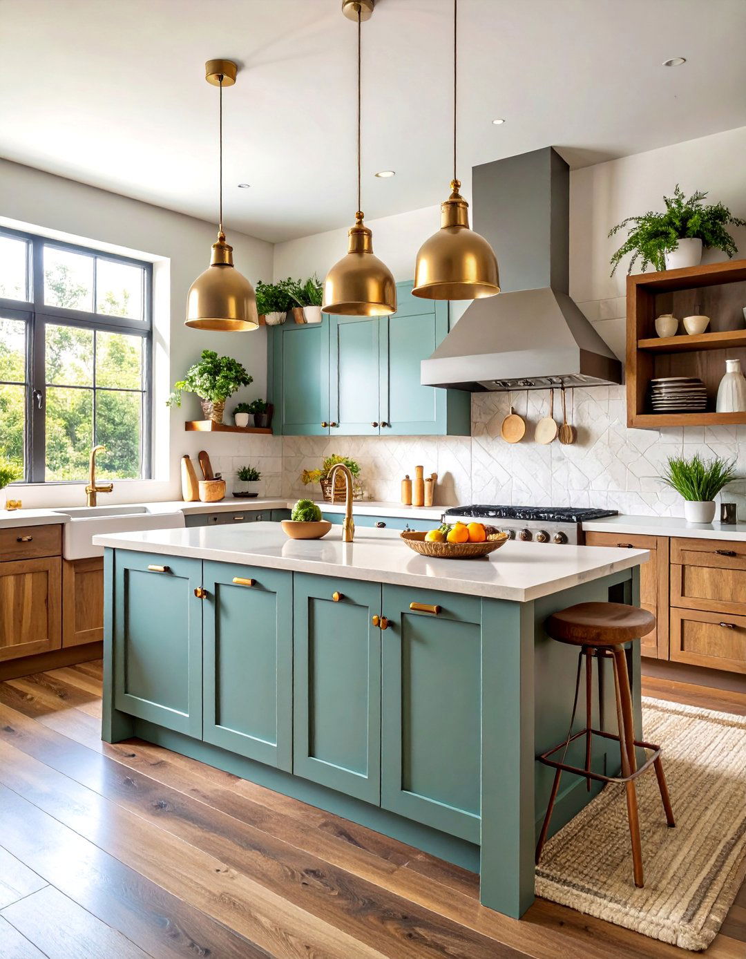 Textural Eclectic Kitchen with Material Contrast - 25 Eclectic Kitchen Ideas