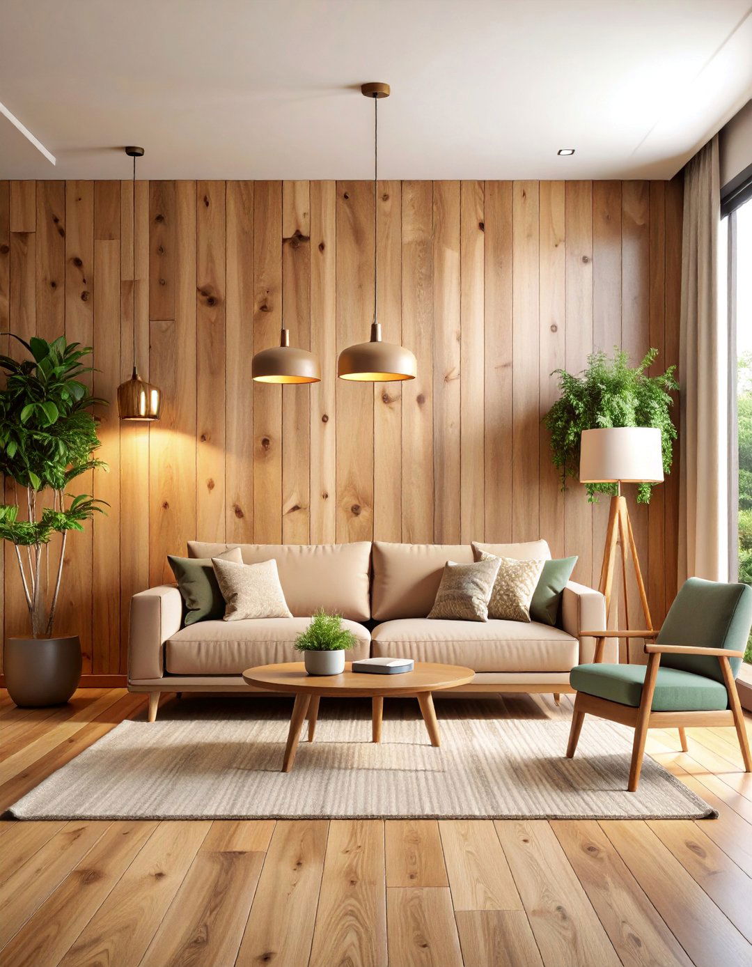 Textured Accent Wall with Natural Materials - 25 Wall Decor Ideas