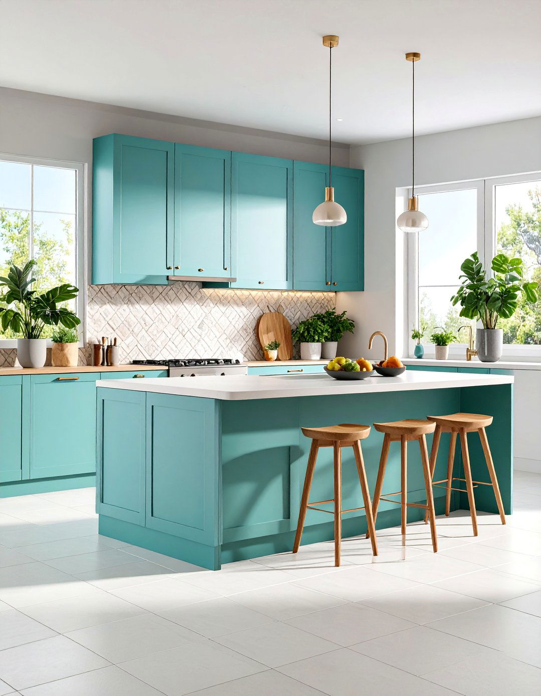 Textured D Ceramic Tiles with Geometric Relief - 25 Modern Kitchen Backsplash Ideas