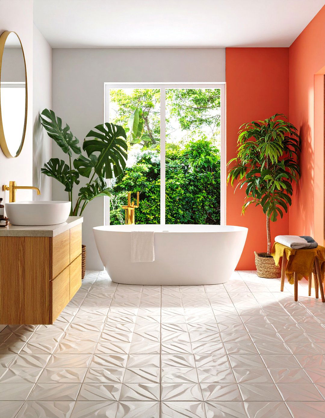 Textured D Surface Interest - 25 Small Bathroom Flooring Ideas