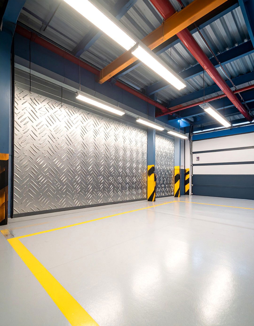Textured Diamond Plate Accent Wall - 25 Garage Wall Ideas
