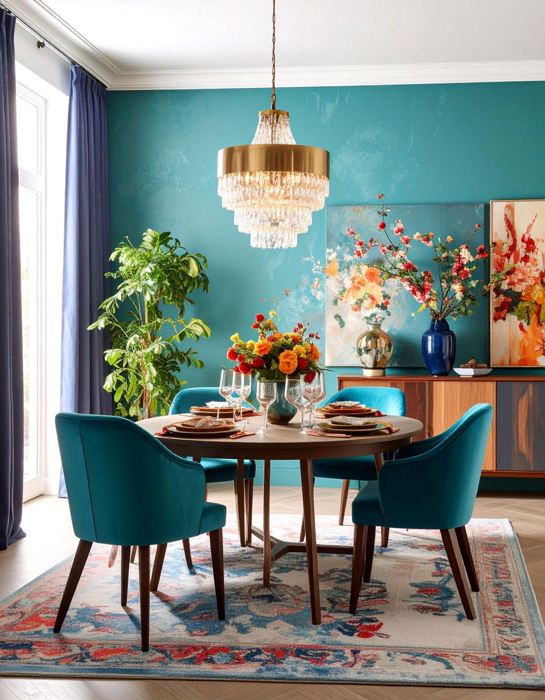 Textured Plaster Accent Wall - 25 Dining Room Accent Wall Ideas