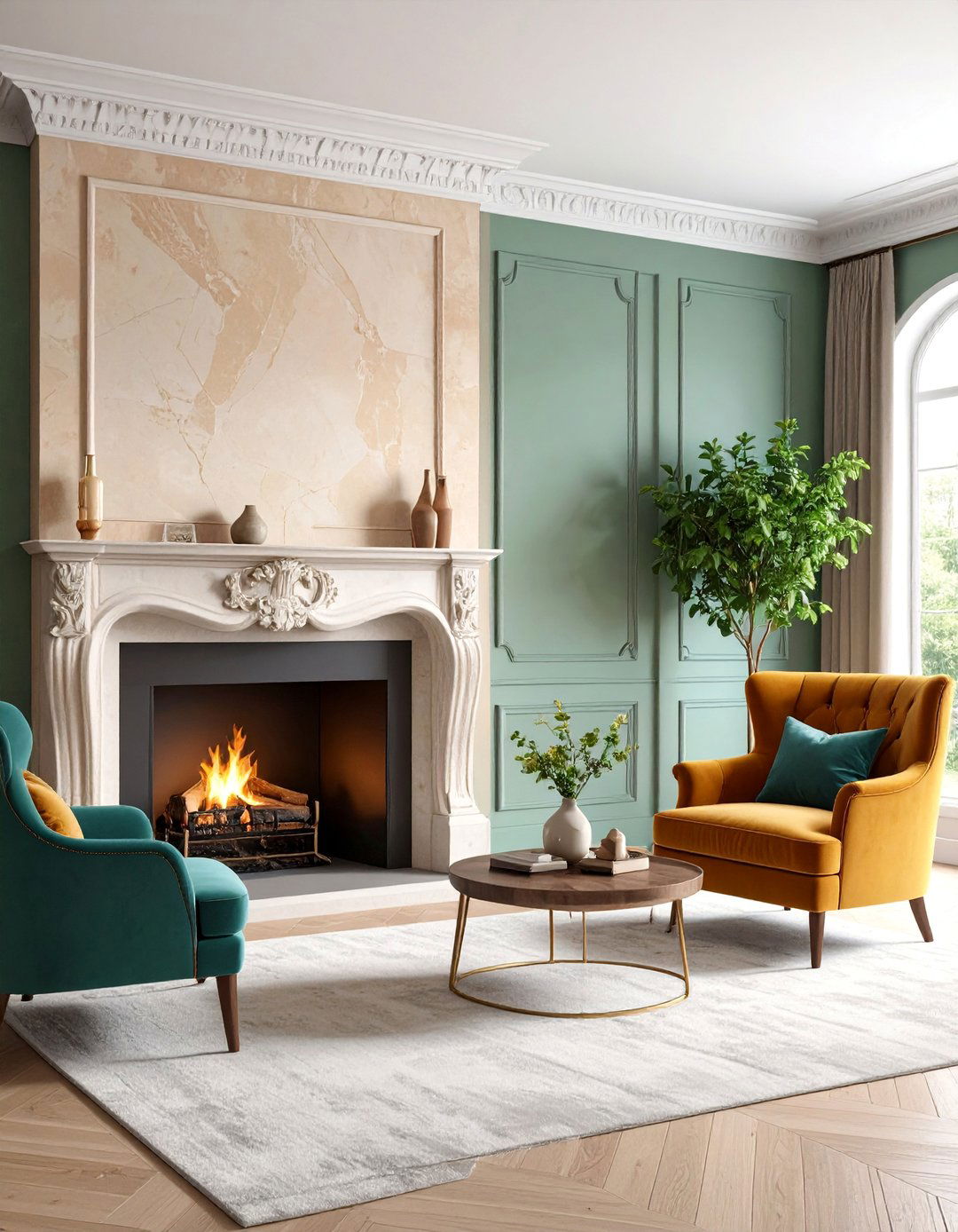 Textured Plaster European Finish - 25 Fireplace Accent Wall Ideas