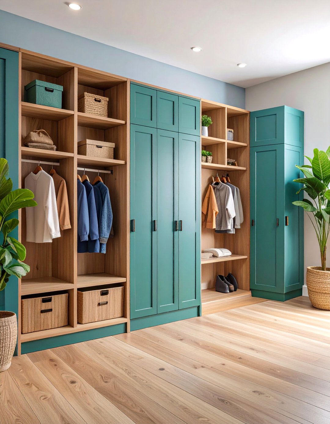 Textured Porcelain Mudroom Floor with Wood Look Grain - 25 Mudroom Floor Ideas