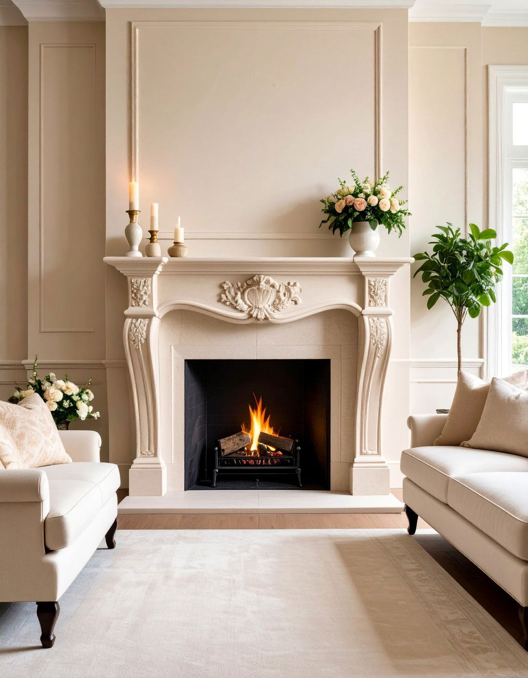 Textured Sand Finish Stucco Fireplace - 25 Stucco Fireplace Ideas